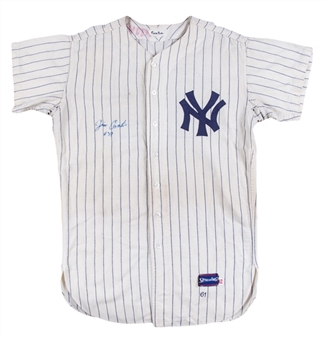 1961 Jim Coates Game Used & Signed New York Yankees Home Jersey Photo Matched To 2 Starts (Resolution Photomatching & PSA/DNA)